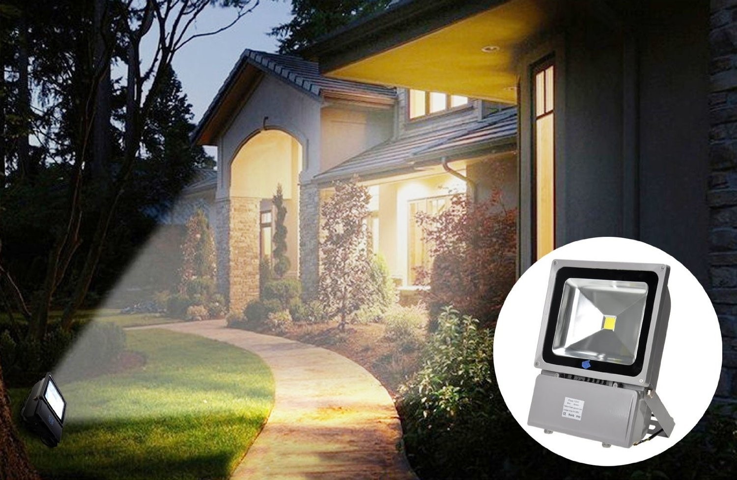 Lựa chọn dây điện lắp hệ thống đèn chiếu sáng ngoài trời 3 Đèn pha led chiếu sáng ngoài trời