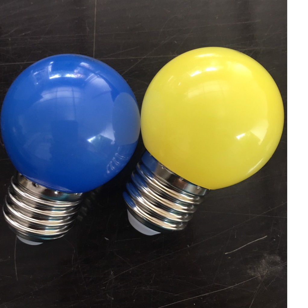 Bóng đèn LED BULB tròn 1W màu xanh lam Rạng Đông LED A45 B 1W 2 Bóng đèn LED BULB tròn màu 1W màu xanh lam