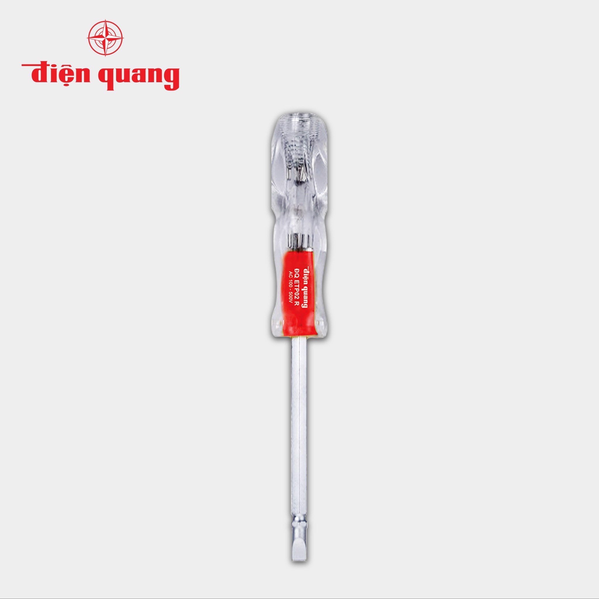 Bút thử điện Điện Quang ETP02 R (đổi đầu, đỏ) 1 Bút thử điện Điện Quang ETP01 RB (hiển thị LCD, đỏ đen) (Sao chép)