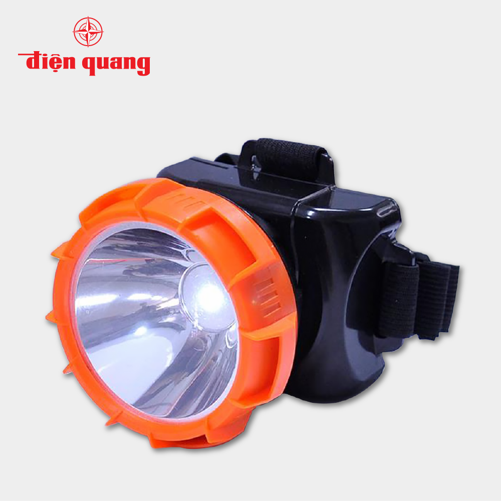 Đèn pin đội đầu 1W màu đen cam Điện Quang 2299096 1 Đq pfl12 r blo 62299096