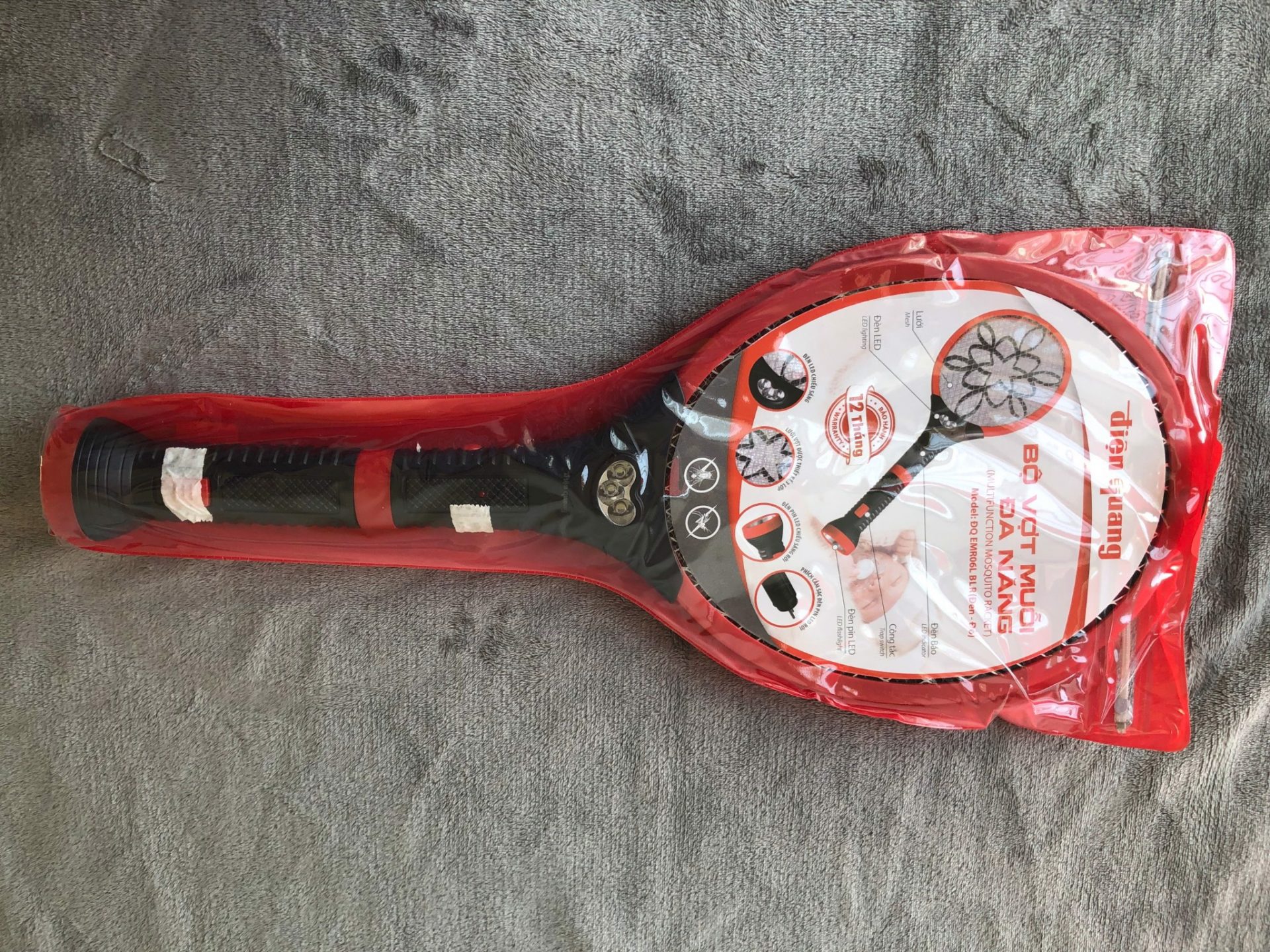 Bộ vợt muỗi 4.3V màu đen đỏ Điện Quang EMR06L BLR 3 EMR06L BLR 62299084