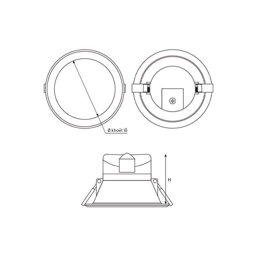 Đèn LED downlight dày 14W 3000K vàng Panasonic NDL143 2 Ổ cắm Điện Quang ECO ESK 42 ECO W (4 lỗ 2 chấu) (Sao chép)