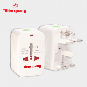 Ổ cắm du lịch Điện Quang ESK TV01 (Màu trắng)