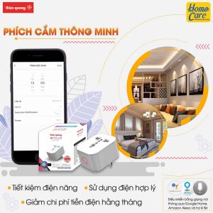 Ổ cắm hẹn giờ wifi thông minh Điện Quang Apollo SP1.1 01 6 Phích cắm thông minh apollo minh họa