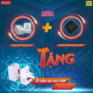Combo nhà thông minh AP01: 2 Ổ cắm + 1 Bộ điều khiển hồng ngoại Điện Quang 4 Combo nhà thông minh ap01 1