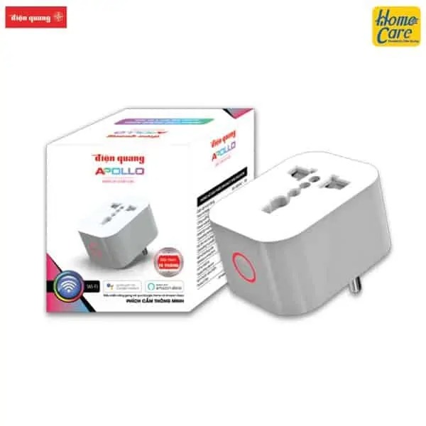 Combo nhà thông minh AP04: 2 Ổ cắm+ 1 Led dây thông minh + 1 Bộ điều khiển hồng ngoại Điện Quang 3 Combo nhà thông minh ap04 2