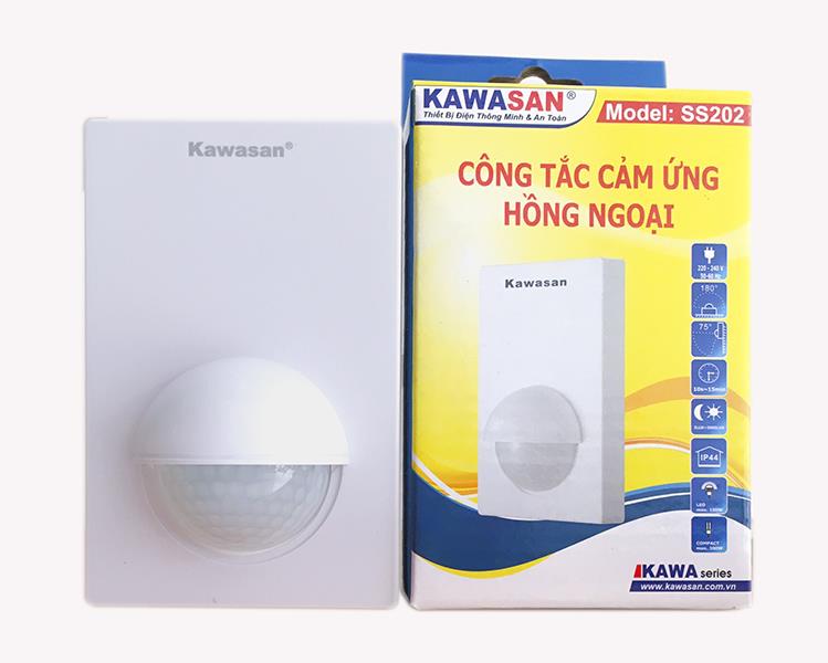 Công tắc cảm ứng chuyển động hồng ngoại nổi tường 180/75 độ 6m Kawasan SS202(2PIR) 1 Ss202 1