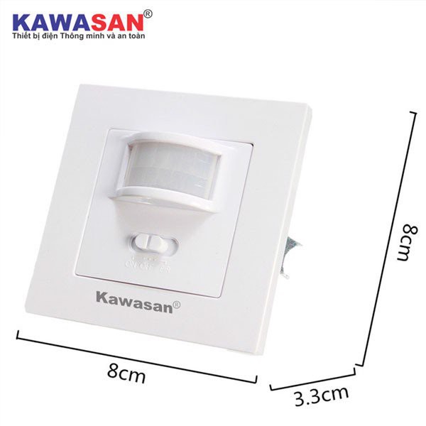 Công tắc cảm ứng chuyển động hồng ngoại âm tường 160 độ 9m Kawasan SS21D2 2 Ss21d2 1