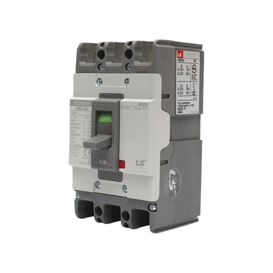 Aptomat/Cầu dao MCCB 3P 22kA ABS53c 20A 1 Aptomat Ls Abs53c 20a
