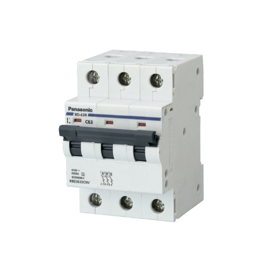 Aptomat/Cầu dao tự động MCB 3P 6A 6kA 415VAC Panasonic BBD3063CNV 1 Aptomat Panasonic Bbd3063cnv
