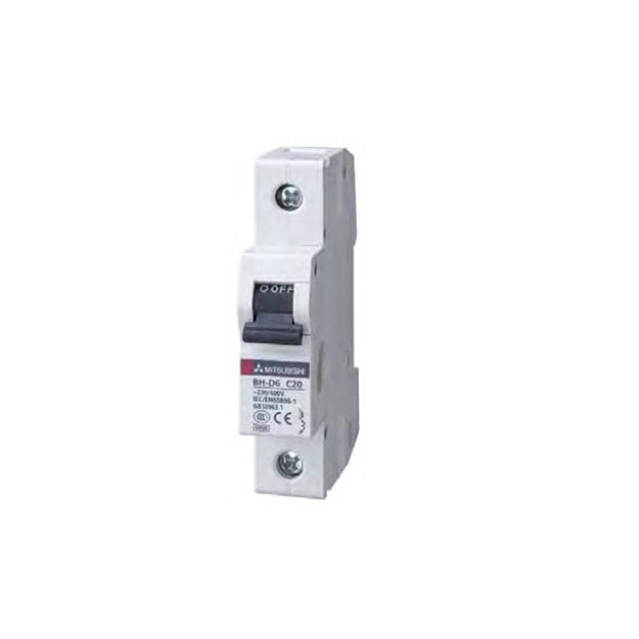 Aptomat MCB 1 pha Mitsubishi 10kA BH-D10 1P 0.5A 10 Aptomat Mitshubishi Bh D6 1p N 10a