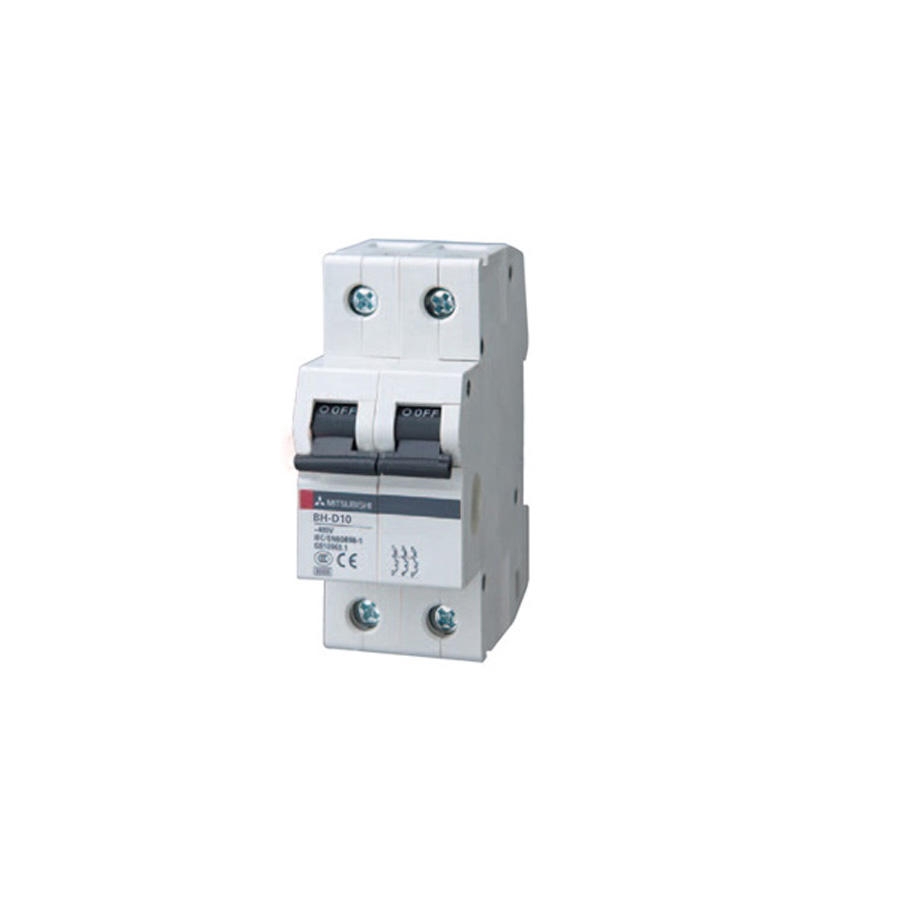 Aptomat MCB 2 pha 10kA Mitsubishi BH-D10 2P 1A 1 Aptomat Mitsubishi Bh D10 2p 1a