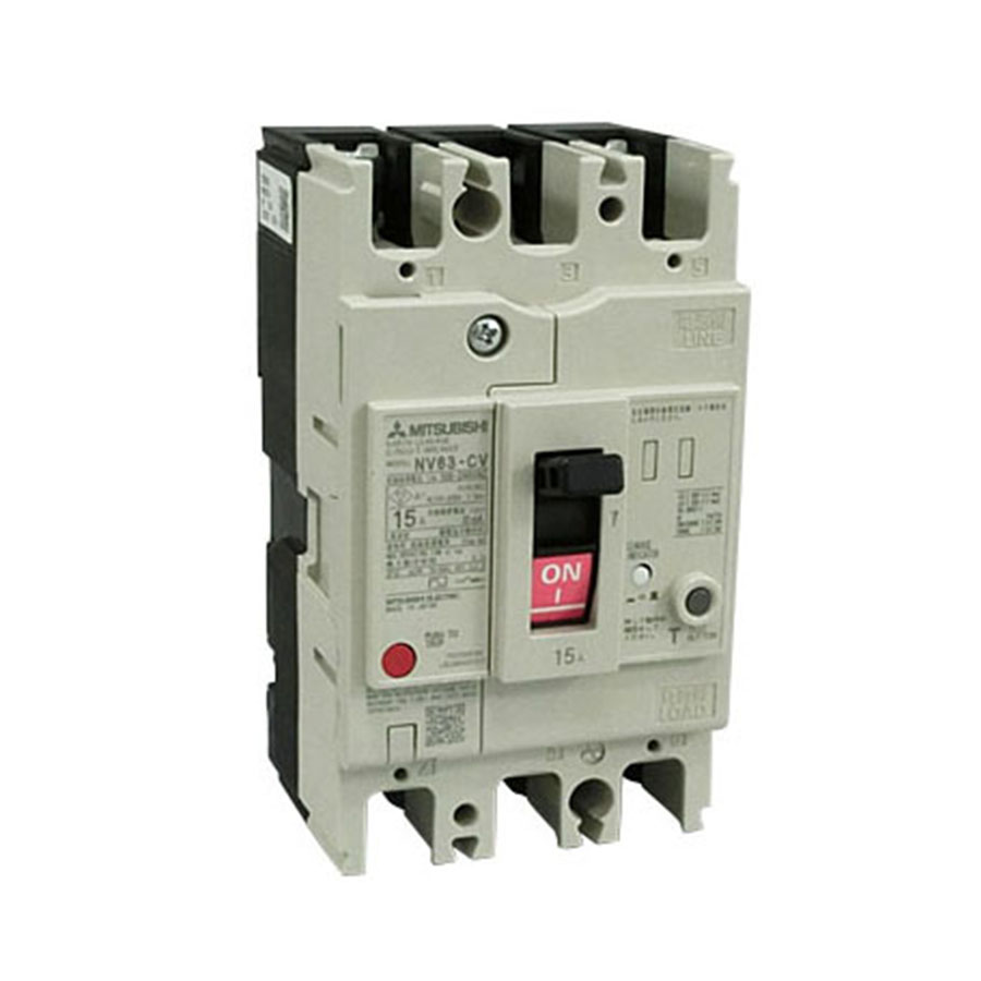 Aptomat ELCB 5kA Mitsubishi NV63-CV 3P 10A 100-200-500mA 1 Aptomat Mitsubishi Nv63 Cv 3p 10a 100 200 500ma
