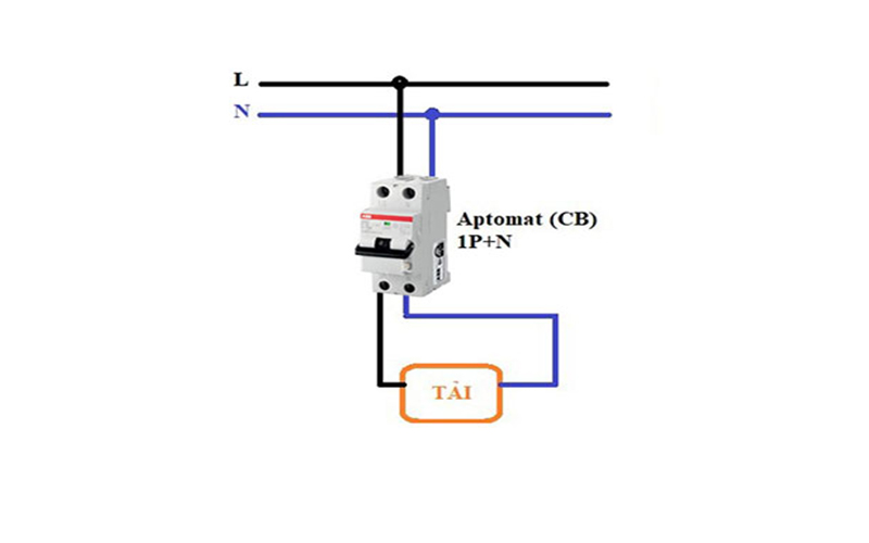 Cách lắp aptomat chống giật nhanh chóng và an toàn 2 Cach Dau Aptomat 1 Pha 2 Cuc Voi Nguon 1 Pha