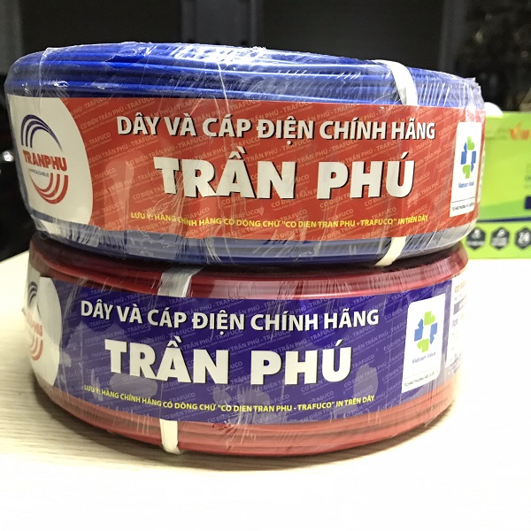 Dây điện đơn Trần Phú VCm 1x1.4mm xanh X1.4 mm 1 Day Dien Don Tran Phu 1x10 600x600 1
