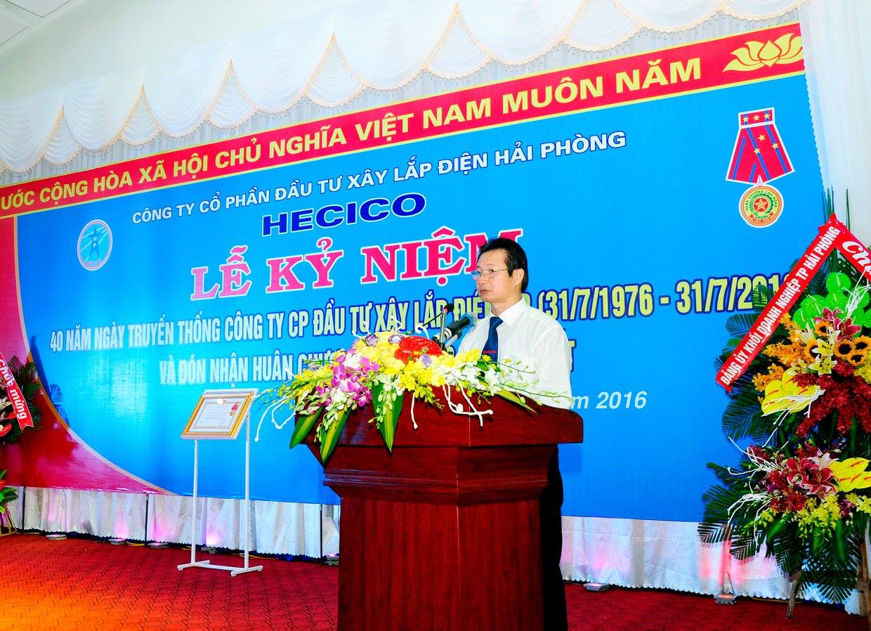 Lễ kỉ niệm 40 năm thành lập công ty CP xây lắp điện Hải Phòng - Hecico H1