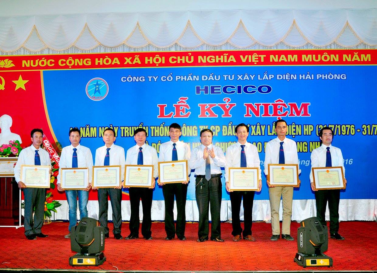 Lễ kỉ niệm 40 năm thành lập công ty CP xây lắp điện Hải Phòng - Hecico H3