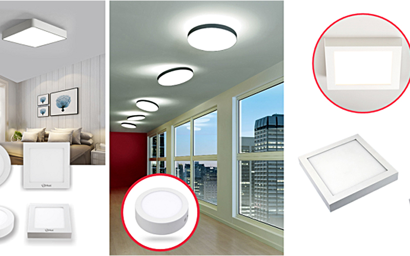 Cấu tạo và ứng dụng của đèn Led ốp trần 3 Den Led Op Tran Phong Khach