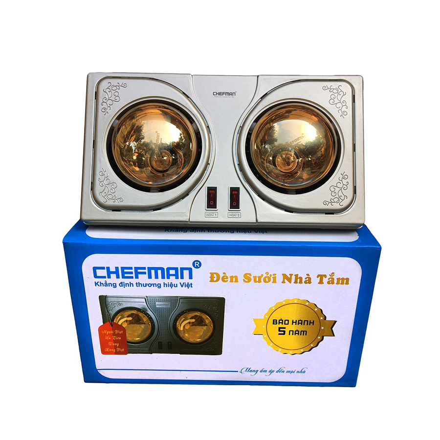 Đèn sưởi nhà tắm 2 bóng Chefman CM-622B 1 Den Suoi Nha Tam Chefman Cm 622b