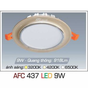 đèn Downlight Am Tran Anfaco Afc 437 9w 1c