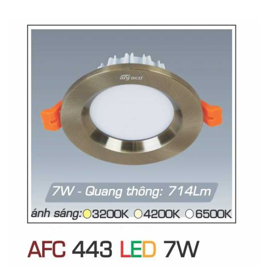 Đèn Downlight âm trần Anfaco AFC 443 7W 1C 1 đèn Downlight Am Tran Anfaco Afc 443 7w 1c