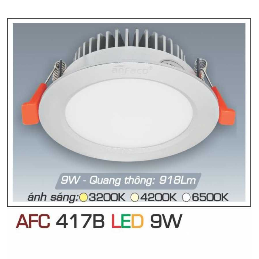 Đèn Downlight âm trần Anfaco AFC 417B 9W 1C 1 đèn Downlight Am Tran Anfaco Afc 417b 9w 1c