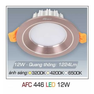 đèn Downlight Am Tran Anfaco Afc 446 12w 1c