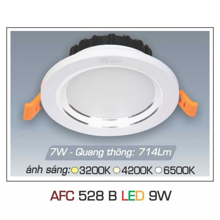 Đèn Downlight âm trần Anfaco AFC 528B 9W 1C 1 đèn Downlight Am Tran Anfaco Afc 528b 9w 1c