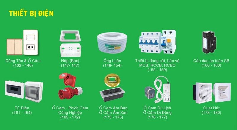 Đại lý đèn LED MPE Hà Nội chính hãng chất lượng nhất 3 Thiết bị điện ở đại lý MPE Hà Nội đa dạng sản phẩm