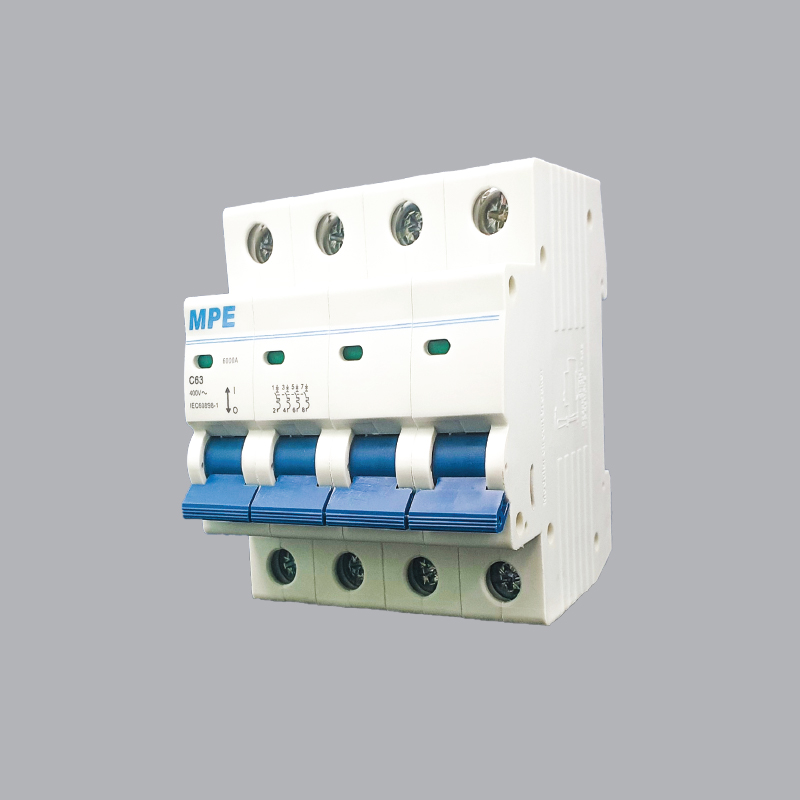 Cầu dao tự động MCB 4P 32A 6KA MPE có mã MP6-C432 1 Cầu dao tự động MCB 4P 32A 6KA MPE có mã MP6-C432