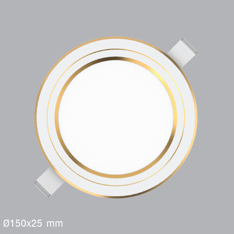 Đèn Led Panel âm trần viền vàng 9W MPE RPL 9T G 1 Đèn Led Panel âm trần viền vàng 9W MPE RPL 9T G