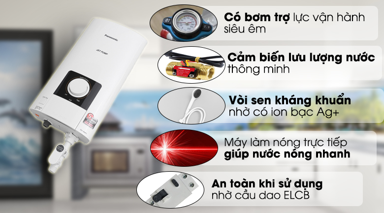 4 lưu ý khi sử dụng thiết bị điện gia dụng Panasonic 2 Đồ điện gia dụng Panasonic: Máy nước nóng được nhiều người tin dùng