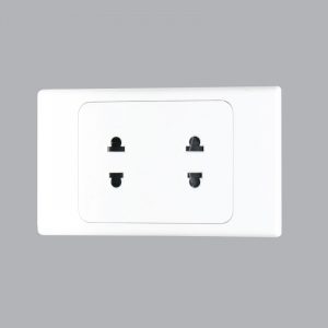 Ổ cắm 2 chấu đế liền 16A MPE A20US2N