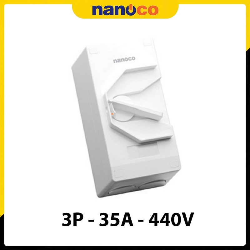 Cầu dao cách ly 3P 35A Nanoco NIS335 1 Cầu dao cách ly 3P 35A Nanoco NIS335