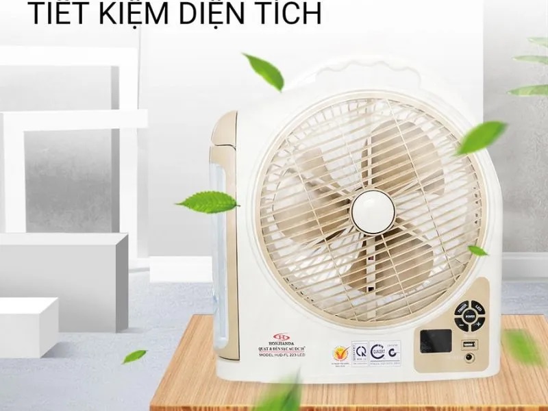 Tại sao nên sử dụng quạt tích điện Honjianda? 3 Thiết kế nhỏ gọn, phù hợp với nhiều không gian sống