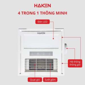 Sưởi âm trần đa năng 4 trong 1 HAKEN HK-QS33 6 Sưởi âm Trần Haken Hk Qs33 H5