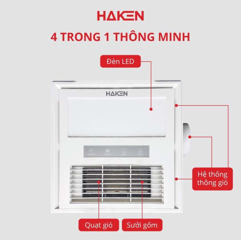 Sưởi âm trần đa năng 4 trong 1 HAKEN HK-QS33 2 Sưởi âm Trần Haken Hk Qs33 H5