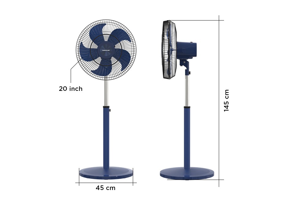 QUẠT ĐỨNG SUNHOUSE 5 CÁNH SHD7392 3 Shd7392 3