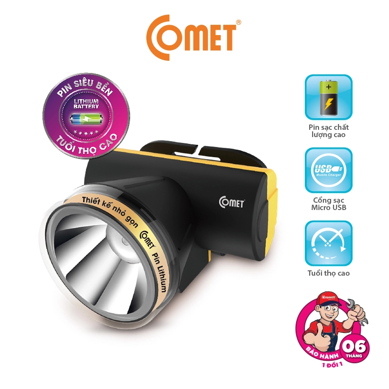 ĐÈN PIN ĐỘI ĐẦU LED COMET CRT1613 5 ĐÈN PIN ĐỘI ĐẦU LED COMET CRT1613 - Ảnh 5