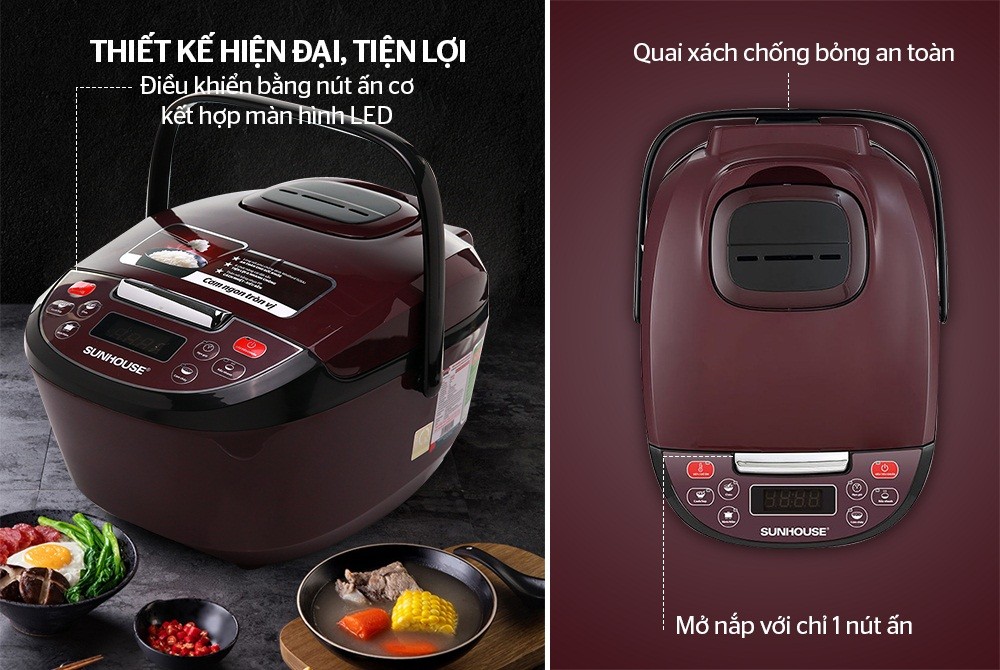 NỒI CƠM ĐIỆN TỬ 1.8L SUNHOUSE SHD8909 3 NỒI CƠM ĐIỆN TỬ 1.8L SUNHOUSE SHD8909 - Ảnh 3