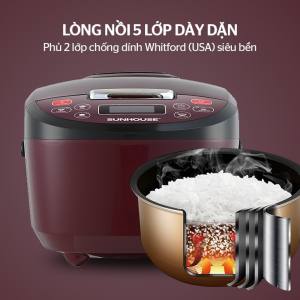 NỒI CƠM ĐIỆN TỬ 1.8L SUNHOUSE SHD8909 10 NỒI CƠM ĐIỆN TỬ 1.8L SUNHOUSE SHD8909