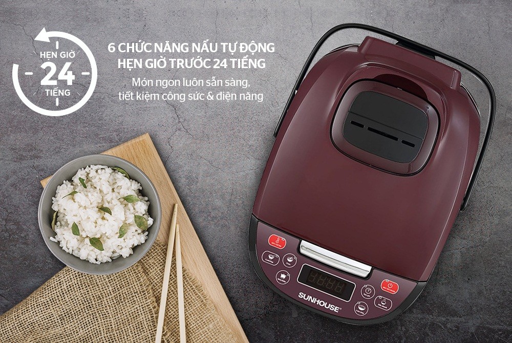 NỒI CƠM ĐIỆN TỬ 1.8L SUNHOUSE SHD8909 6 NỒI CƠM ĐIỆN TỬ 1.8L SUNHOUSE SHD8909 - Ảnh 6