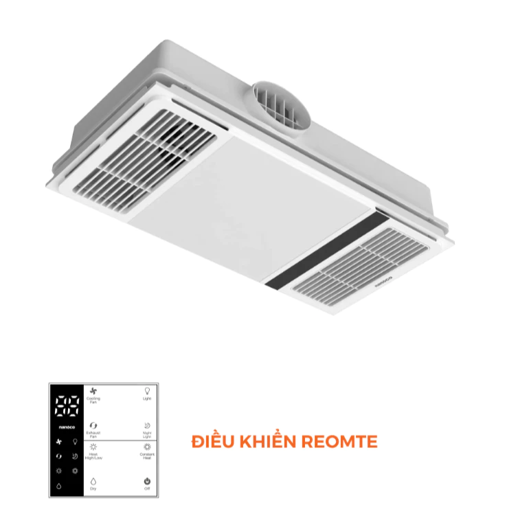Quạt hút sưởi 5in1 có remote NBD2560 Nanoco 3 Quạt hút sưởi 5in1 có remote NBD2560 Nanoco - Ảnh 3