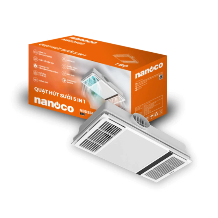 Quạt hút sưởi 5in1 có remote NBD2560 Nanoco 5 Quạt hút sưởi 5in1 có remote NBD2560 Nanoco - Ảnh 5