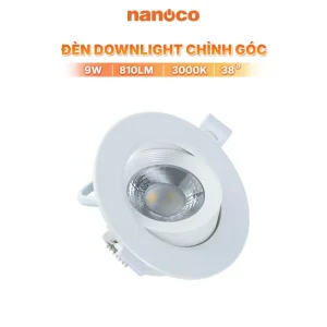 Đèn LED downlight chỉnh góc 9W ánh sáng vàng 3000K NADL093 Nanoco 5 Đèn LED downlight chỉnh góc 9W ánh sáng vàng 3000K NADL093 Nanoco